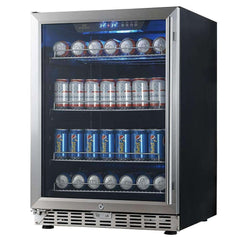 WineCools- KBUSF54B 24 inch Beverage Refrigerator | Triple Glassdoor With Two Low-E