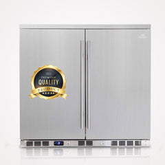 WineCools- KBU56ASD 36 Inch Outdoor Beverage Refrigerator 2 Door For Home