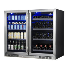 WineCools- KBU28LRX 39 Inch Under Counter Wine And Beer Fridge Combo