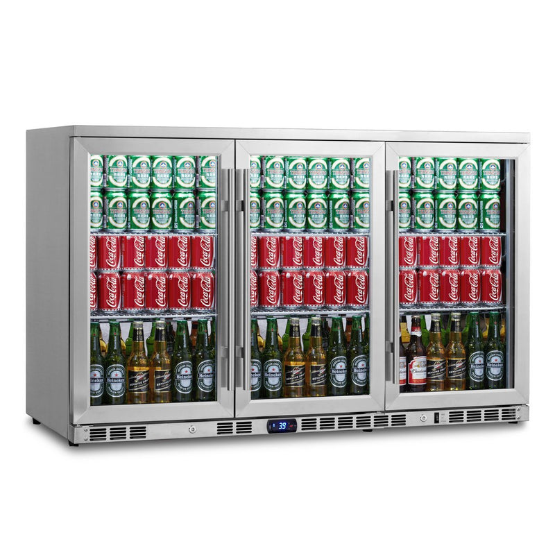 WineCools-  KBU328M 53 Inch Heating Glass 3 Door Large Beverage Refrigerator
