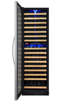 Allavino FlexCount Classic II Tru-Vino 172 Bottle Dual Zone Stainless Steel Left Hinge Wine Refrigerator YHWR172-2SL20