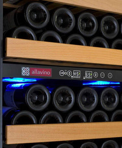 Allavino  Vite II Tru-Vino 99 Bottle Dual Zone Stainless Steel Right Hinge Wine Fridge YHWR99-2SR20