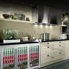 WineCools-  KBU328M 53 Inch Heating Glass 3 Door Large Beverage Refrigerator